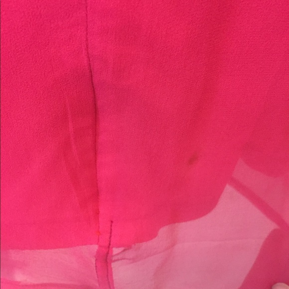 Vintage 1950s Bright Pink Chiffon Cocktail Dress - Picture 9 of 12